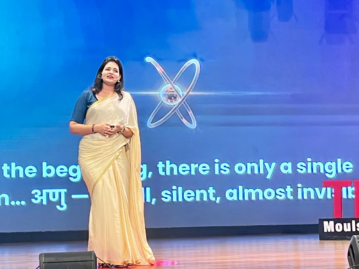 Anu Taksali speaking at TEDx
